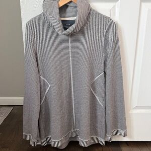 Anthropologie Striped Gray top